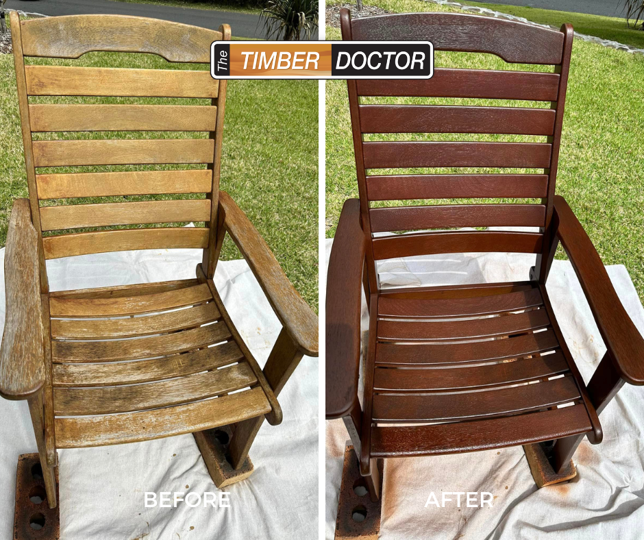 Outdoor Timber Chair Staining